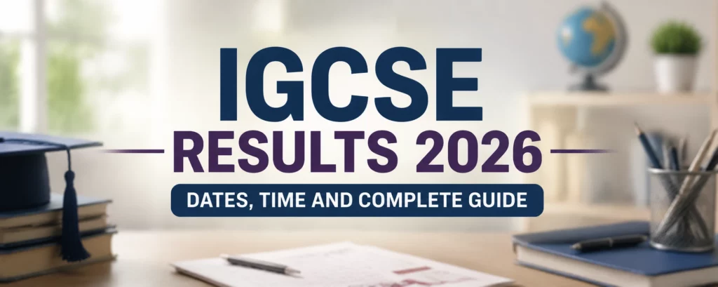 IGCSE results 2026 information showing result release dates, checking process, and grading guide for students and parents